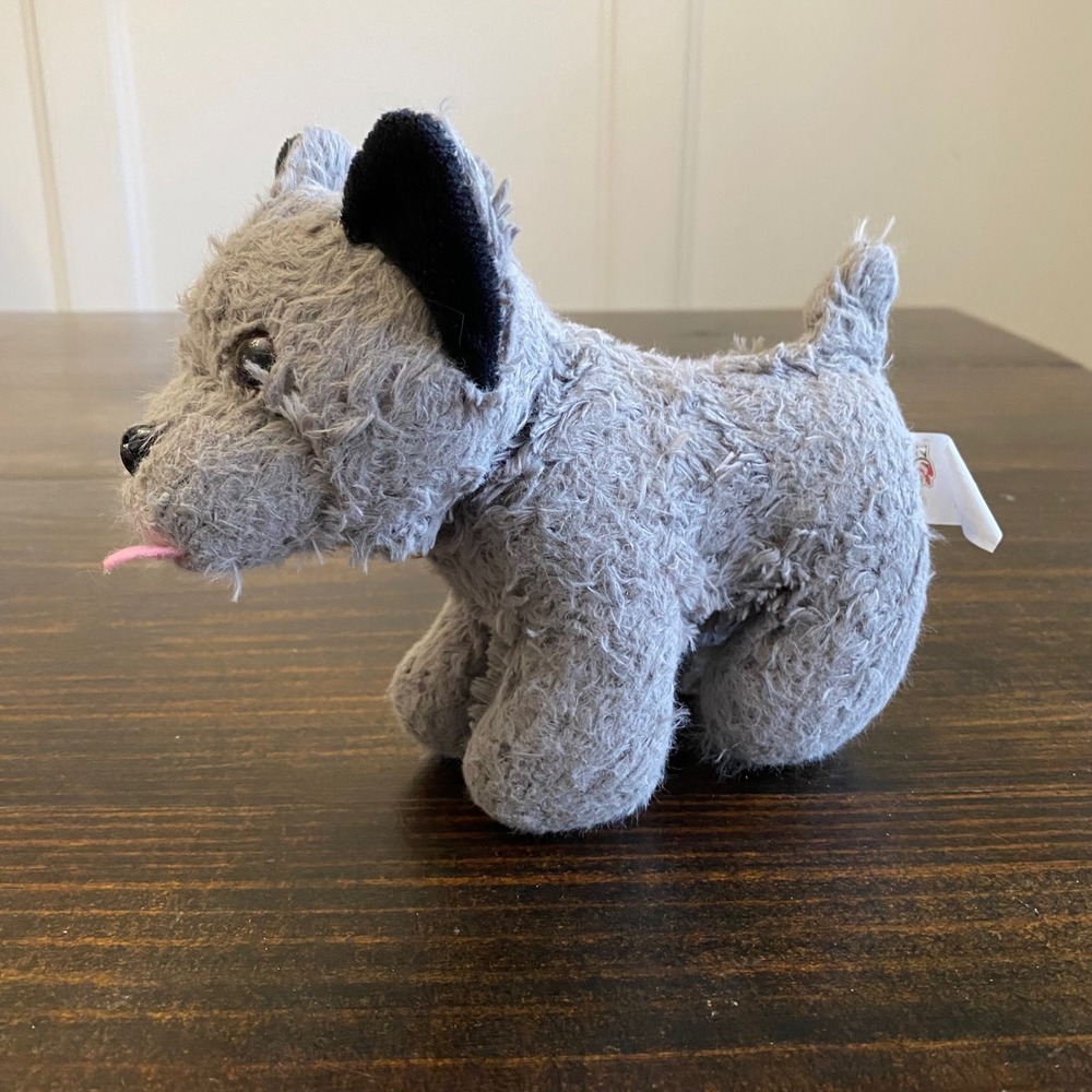 Wizard of Oz Toto Plush Dog Rubies II Grey Cairn Terrier Stuffed Animal 8 inch